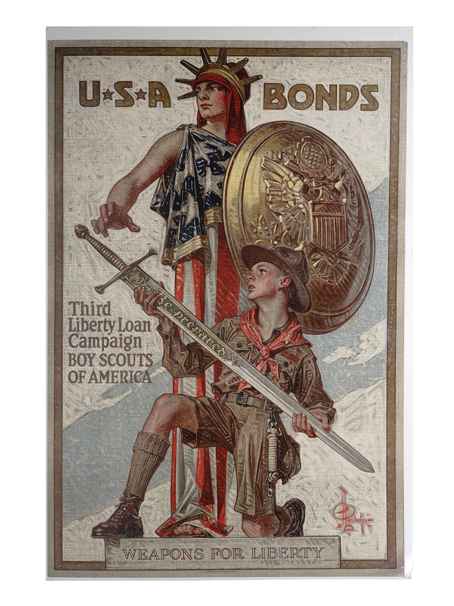 USA BONDS WEAPONS FOR LIBERTY POSTER LEYENDECKER